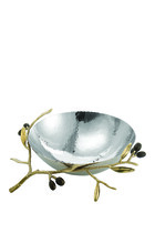 Olive Branch Gold Steel Bowl